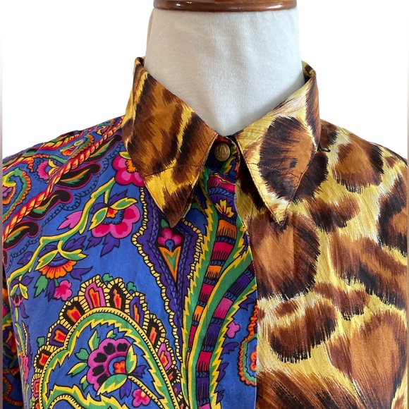 Versace Jeans Couture, Rare 1980s  Versace Shirt, Women’s Size L - Picture 4 of 16
